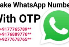 Fake Whatsapp Number | Fake Whatsapp Number Otp India